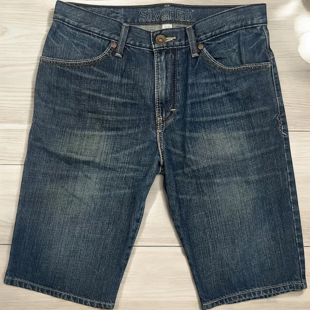 Levi's Silver Tab Men's Y2K Denim Shorts 32W Indie Sleaze‎ Jorts Skater Grunge